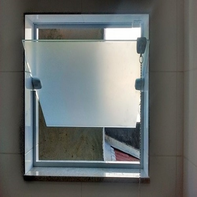 Janela de Vidro Basculante Vertical Potim - Janela Basculante de Vidro Temperado