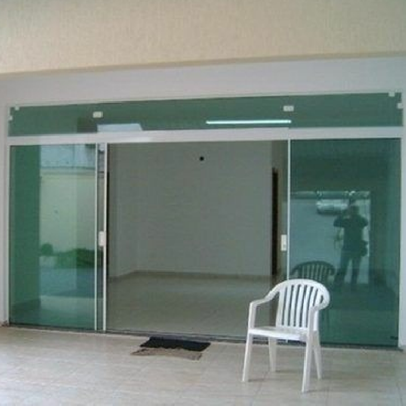 Porta Balcão em Vidro Temperado Valor Santa Bárbara DOeste - Porta Deslizante de Vidro Temperado