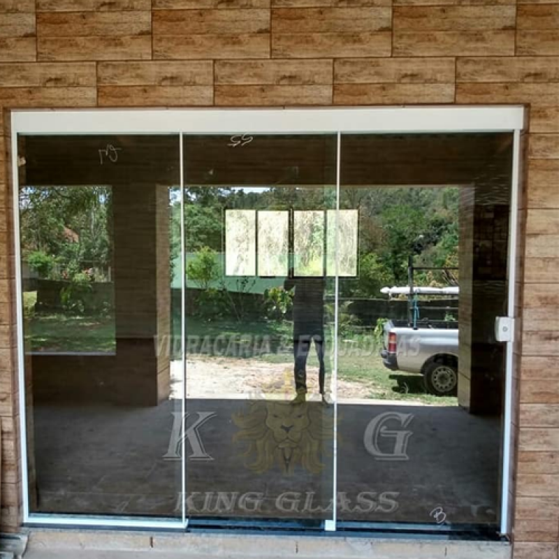 Porta de Vidro para Grandes Vãos Valor Morungaba - Porta de Correr de Vidro Blindex