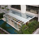 cobertura de vidro com proteção solar preços Laranjal Paulista